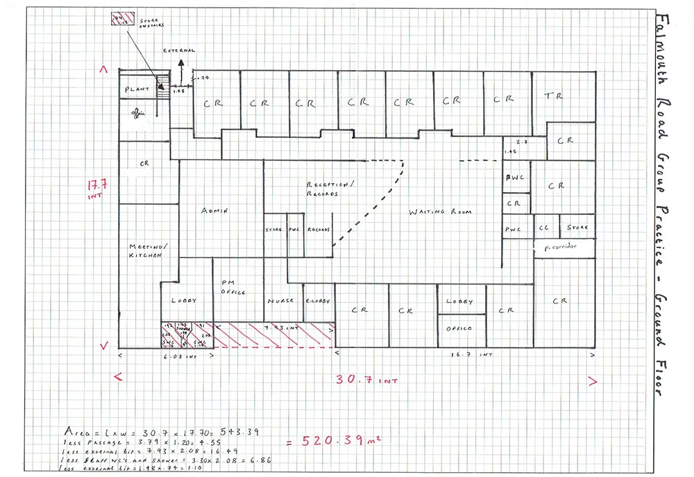 Falmouth Road Group Practice Floorplan - GP Surveyors