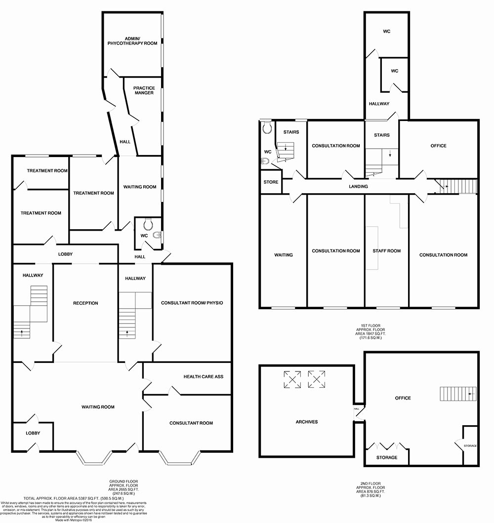Warwick Road Surgery Floorplan - GP Surveyors