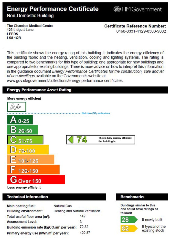 Chandos Medical Centre EPC Chandos Medical Centre EPC
